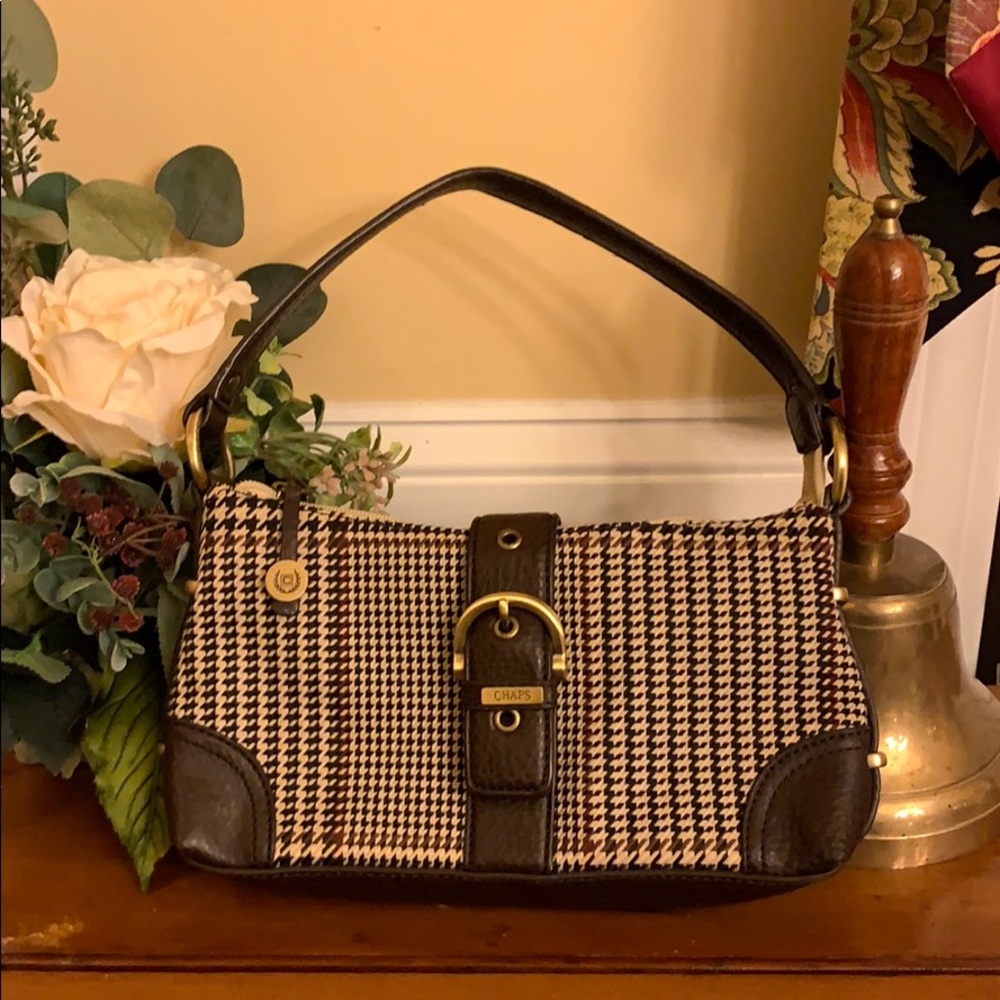 Vintage Chaps tweed leather purse